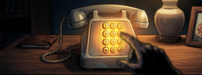 Große, beleuchtete Tasten am Telefon